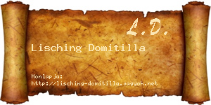 Lisching Domitilla névjegykártya